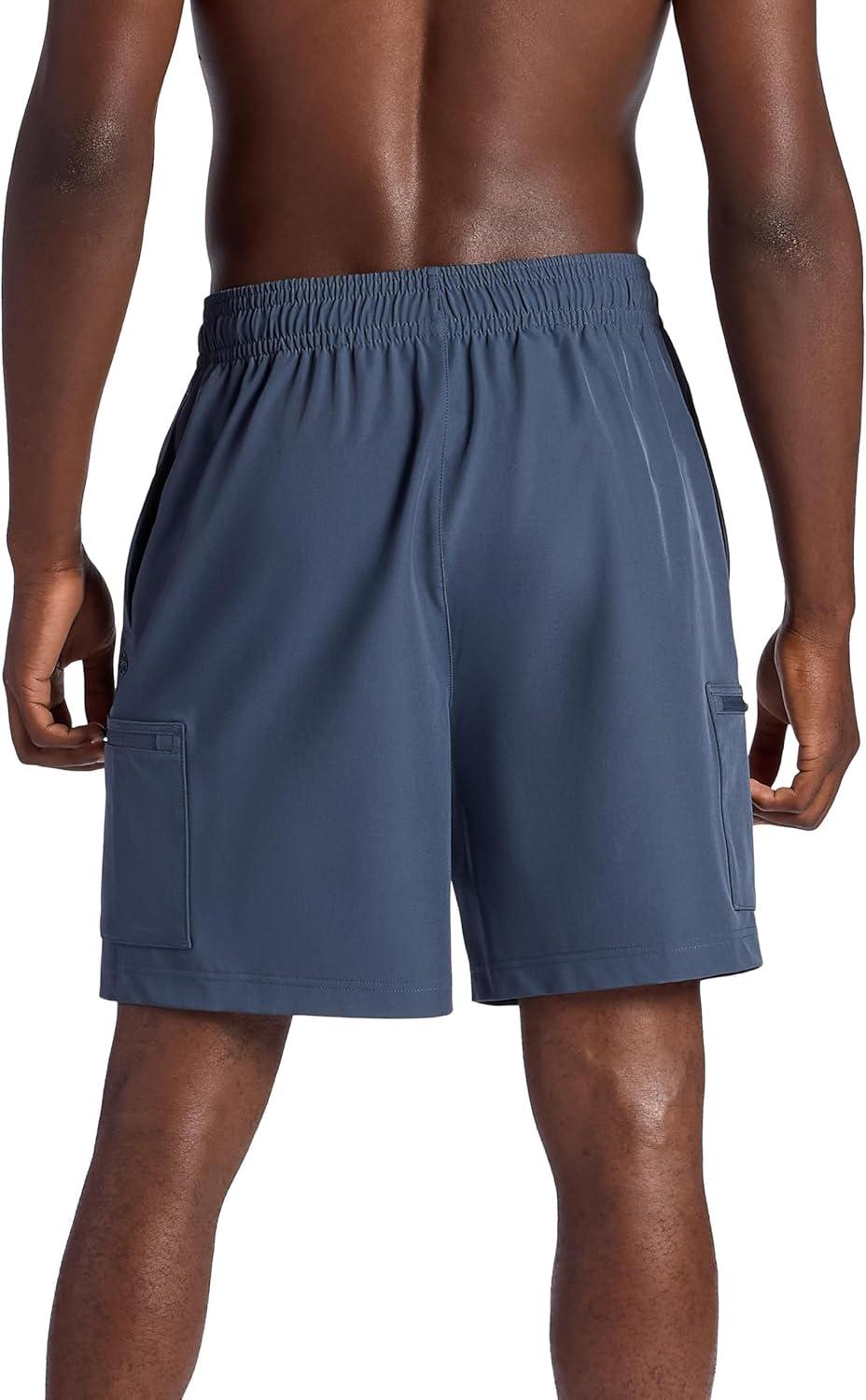 imageGaiam Mens Voyager Cargo 7 Short Standard Fit Stretch Lightweight Material MoistureWickingCool Grey