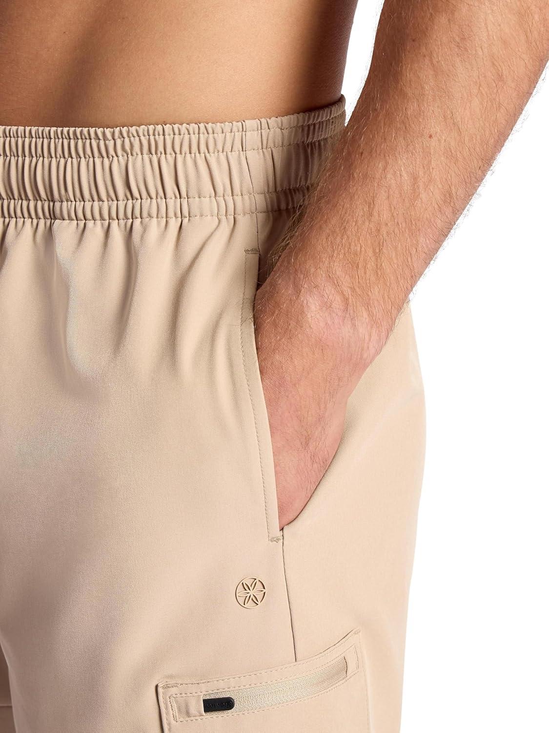 imageGaiam Mens Voyager Cargo 7 Short Standard Fit Stretch Lightweight Material MoistureWickingHumus