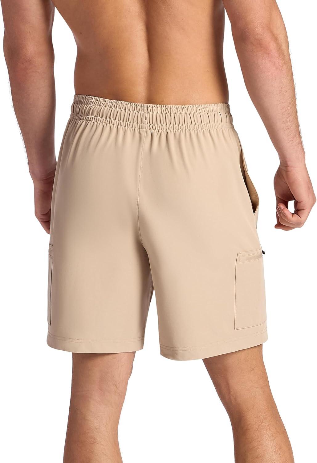 imageGaiam Mens Voyager Cargo 7 Short Standard Fit Stretch Lightweight Material MoistureWickingHumus