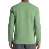 Gaiam Mens Cozy & Cool Long Sleeve Crewneck Top, Standard Fit, Stretch Midweight Micro Waffle Jacquard Material(Loden Frost)