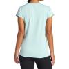 Gaiam Womens Rib Mix Performance T-Shirt, Slim Fit, Stretch Lightweight Material(Blue Haze)