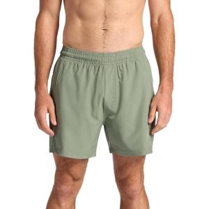 Gaiam Mens Veda 5” Short with Brief, Standard Fit, Stretch Lightweight Material(Sea Spray)