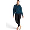 Gaiam Women’s Sherpa Jacket, Cropped Fit, Stretch Heavyweight Material(Reflecting Pond)