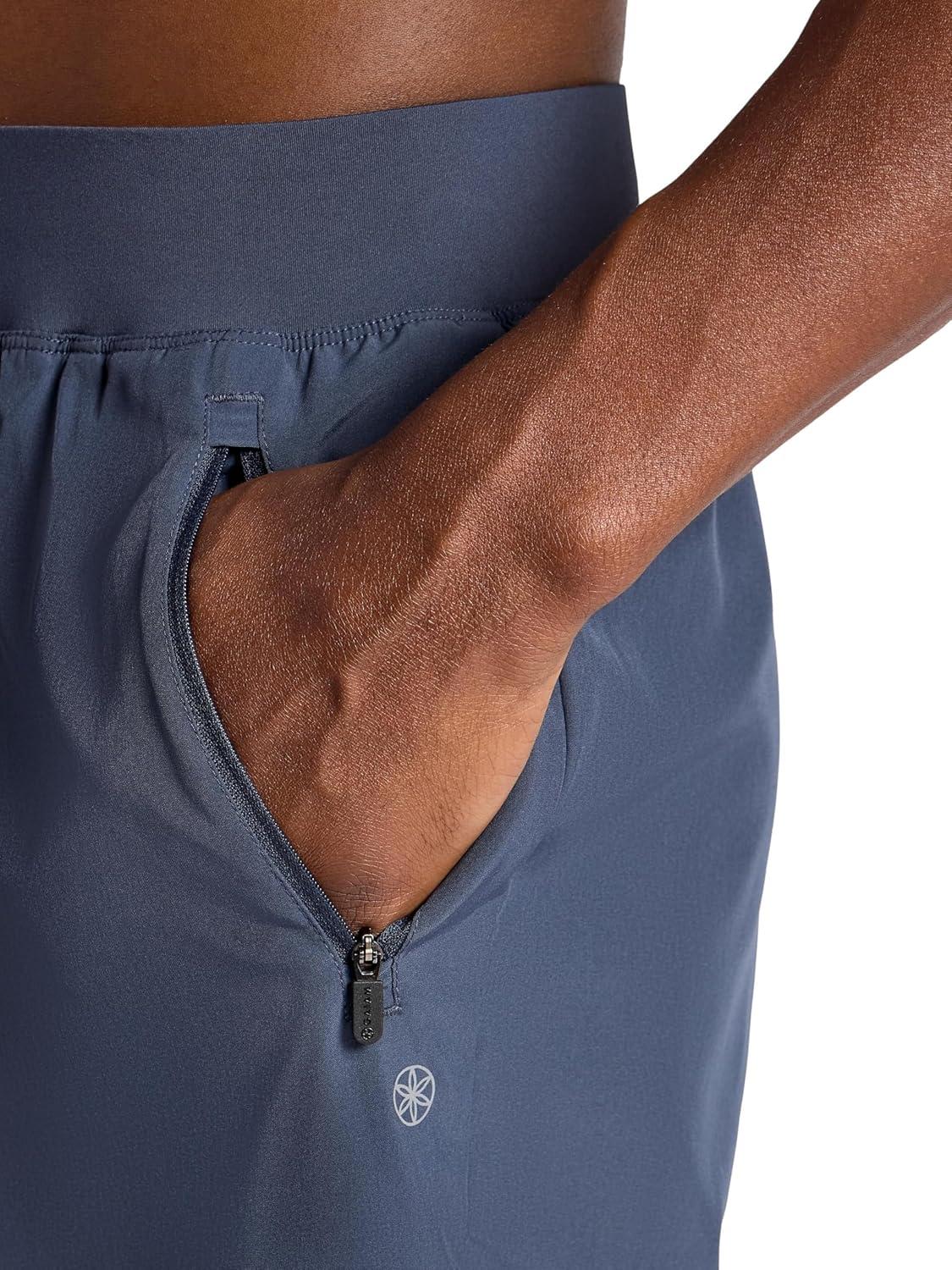 imageGaiam Mens Nomad 7 Short Standard Fit Stretch Lightweight Material MoistureWickingCool Grey