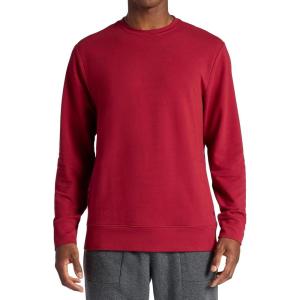 Gaiam mens Namaste Crewneck Top, Relaxed Fit, Stretch Heavyweight Terry Material(Biking Red)