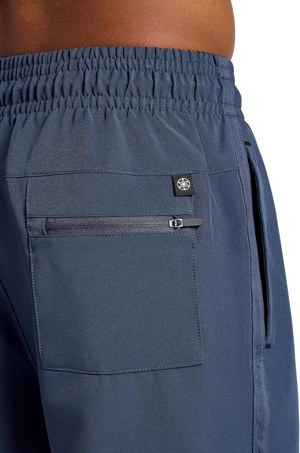 imageGaiam Mens Lunge 5 Short Standard Fit Stretch Lightweight Material MoistureWickingCool Grey