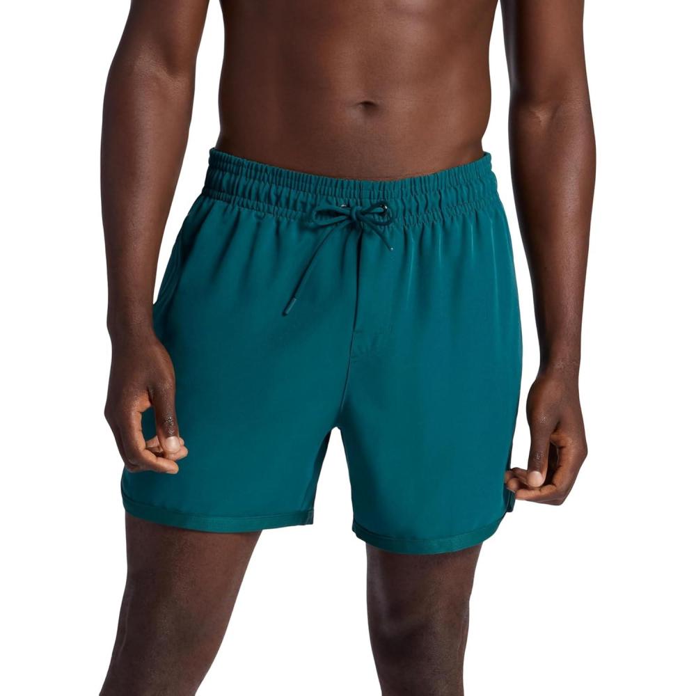 imageGaiam Mens Lunge 5 Short Standard Fit Stretch Lightweight Material MoistureWickingDeep Teal