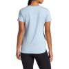 Gaiam Women’s Everyday Performance Crewneck T-Shirt, Slim Fit, Stretch Lightweight Material, Moisture-Wicking(Blue Fog Heather)