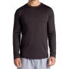 Gaiam Men’s Breathe Ease Long Sleeve Crewneck Top(Black)