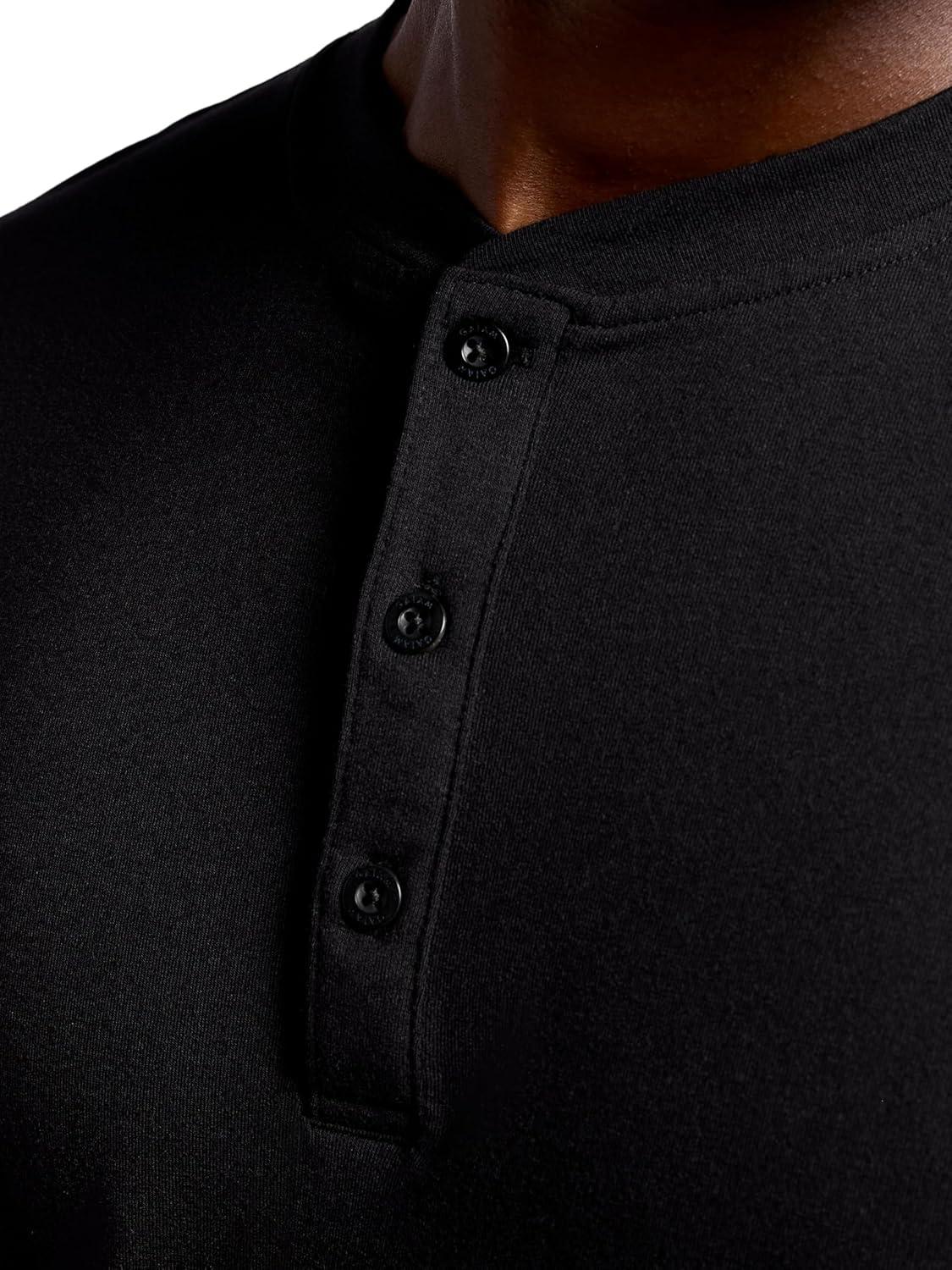 imageGaiam Mens Bliss Balance Short Sleeve Henley TopBlack