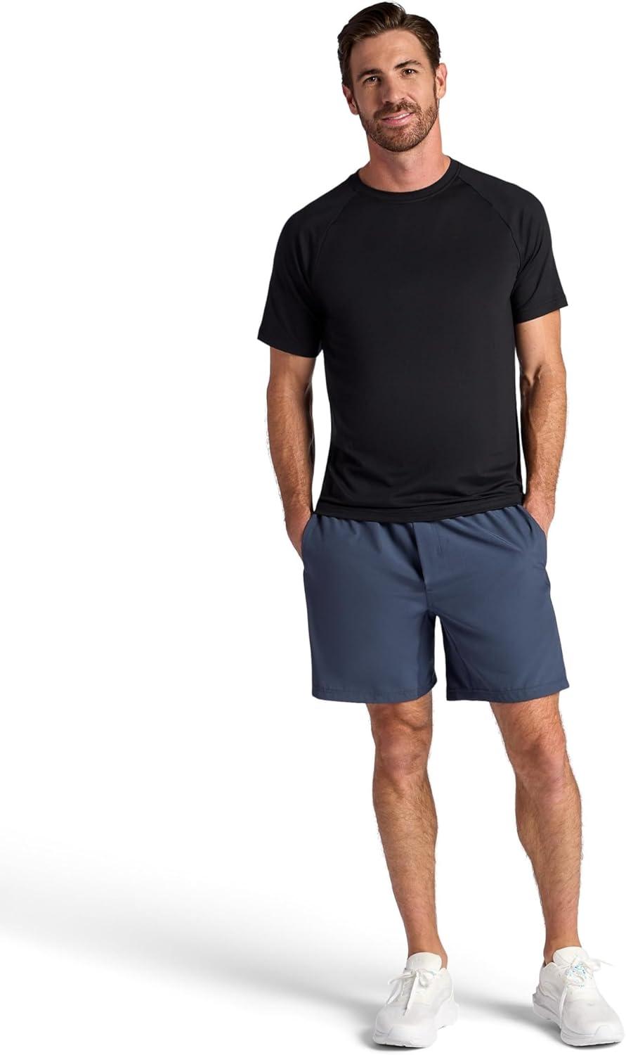 imageGaiam Mens Supine Crewneck Top Relaxed Fit Stretch Midweight MaterialBlack