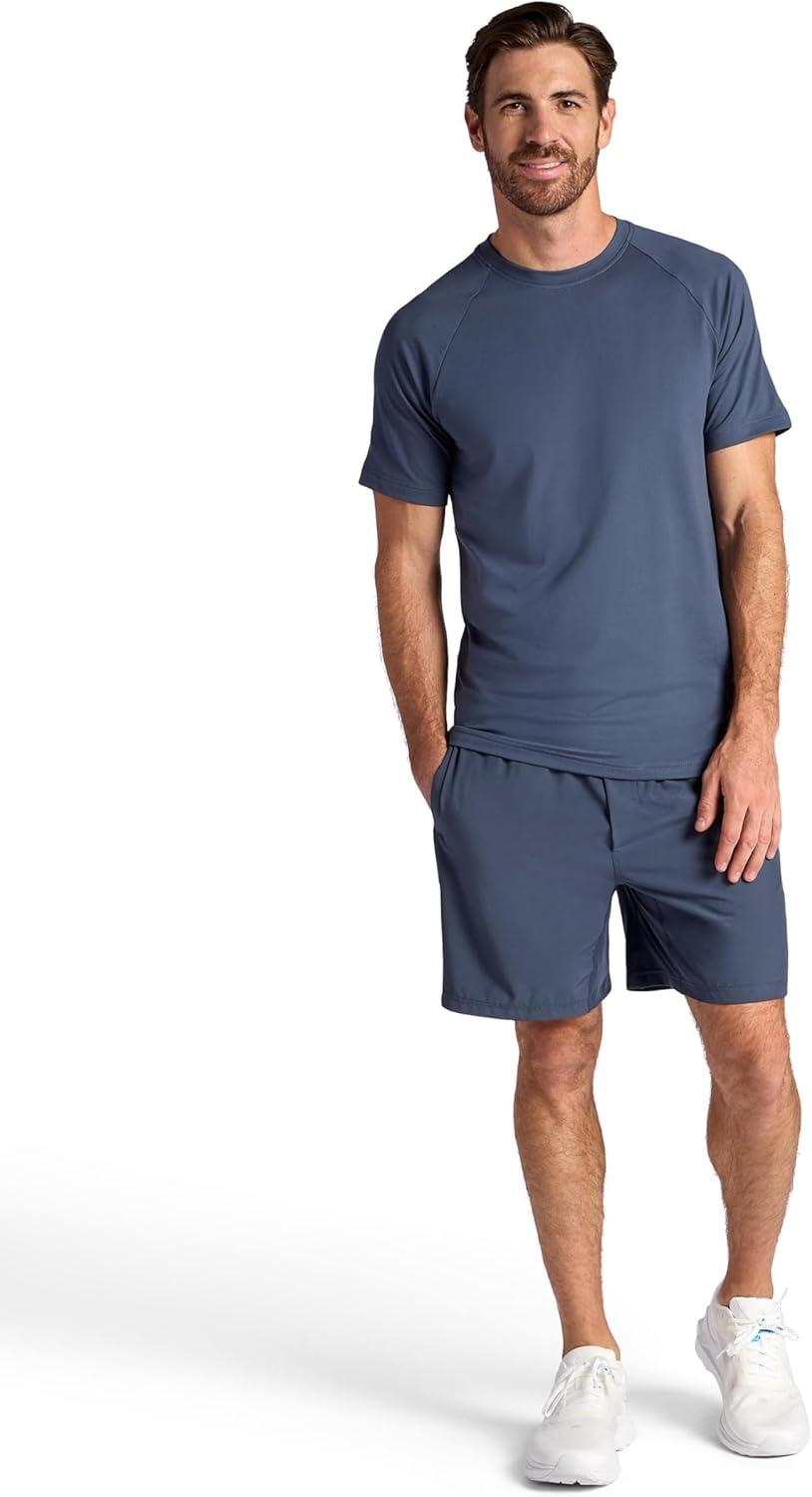 imageGaiam Mens Supine Crewneck Top Relaxed Fit Stretch Midweight MaterialCool Grey