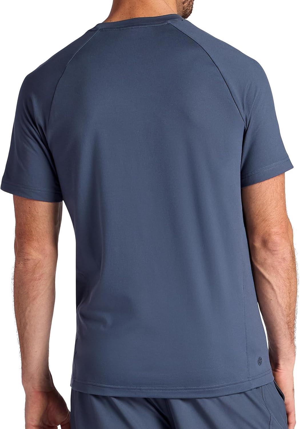 imageGaiam Mens Supine Crewneck Top Relaxed Fit Stretch Midweight MaterialCool Grey