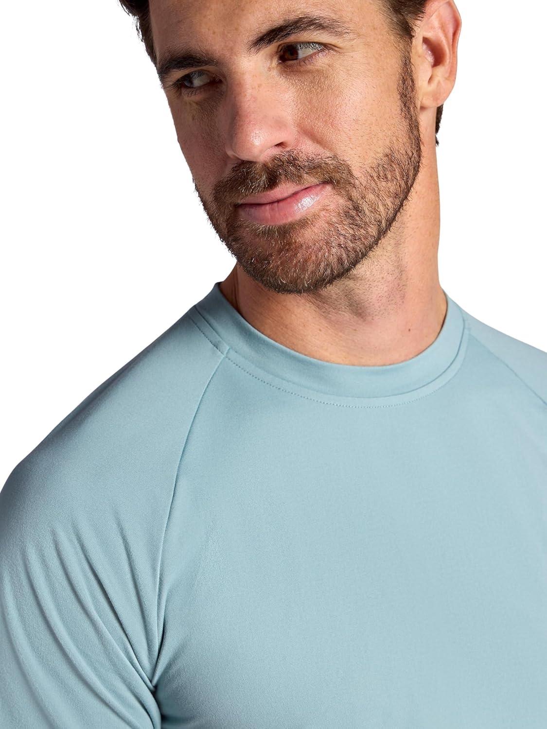 imageGaiam Mens Supine Crewneck Top Relaxed Fit Stretch Midweight MaterialSlate