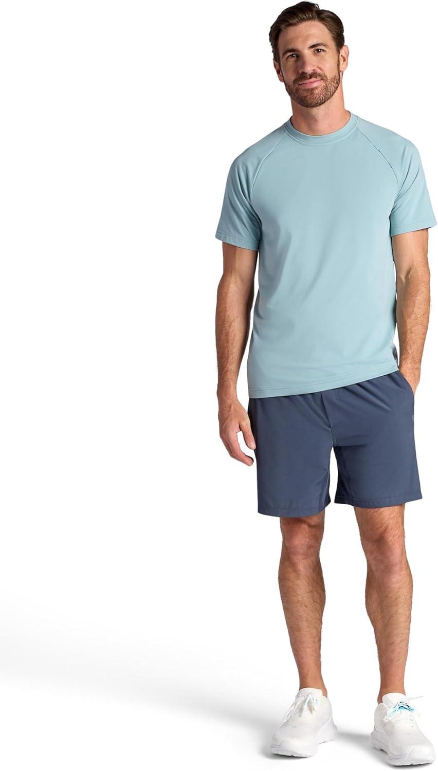 imageGaiam Mens Supine Crewneck Top Relaxed Fit Stretch Midweight MaterialSlate