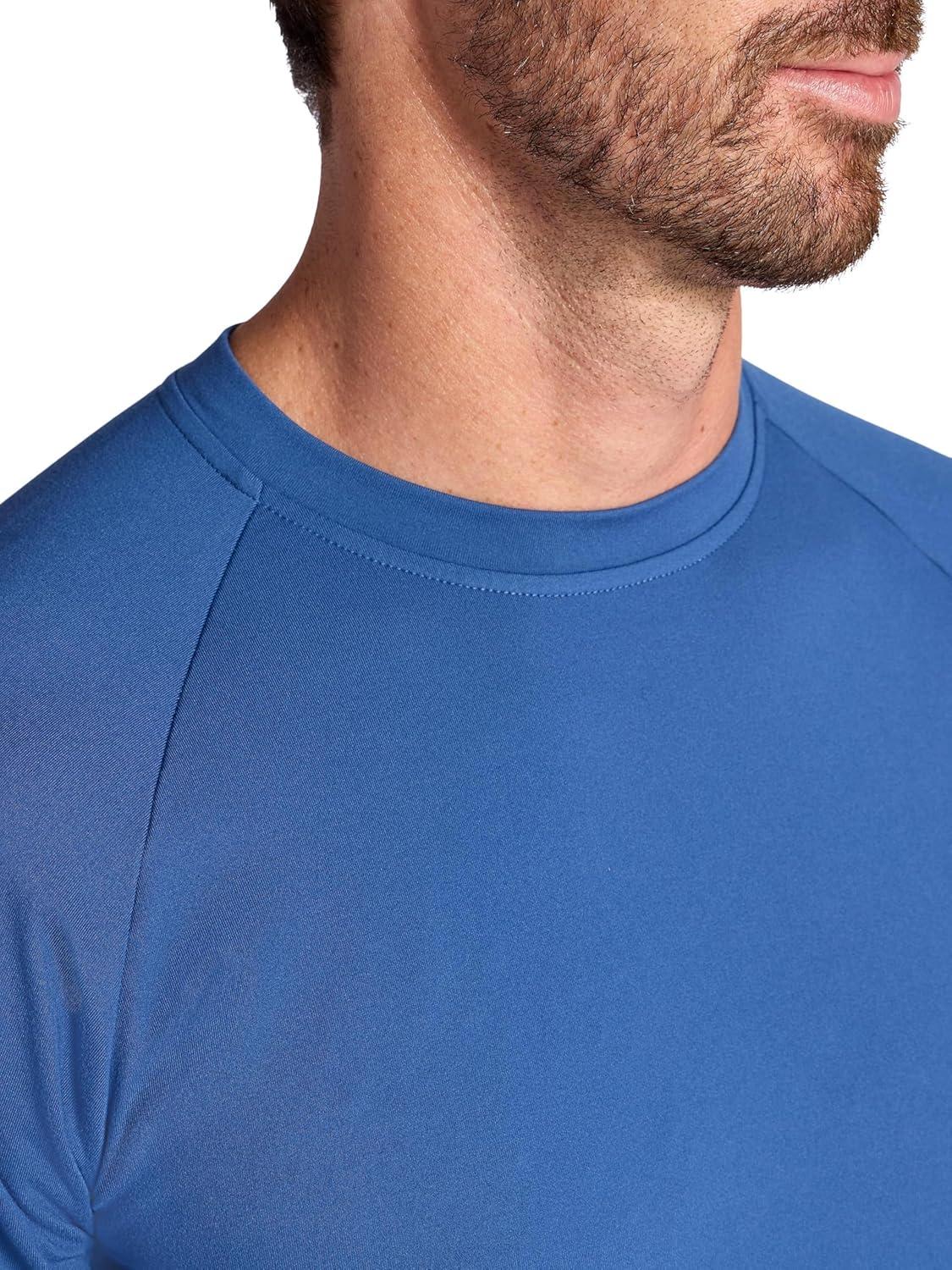 imageGaiam Mens Supine Crewneck Top Relaxed Fit Stretch Midweight MaterialTrue Navy