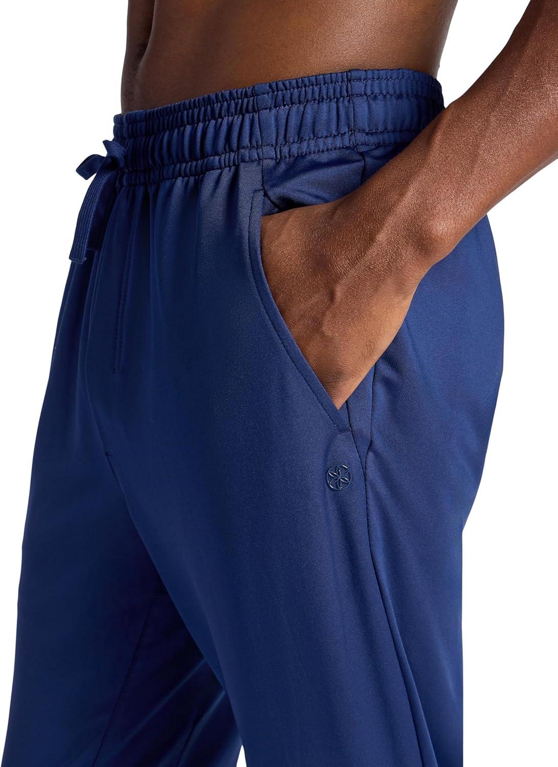 imageGaiam Mens Zen Flex Jogger Standard Fit 30 Inseam Stretch Midweight MaterialMedieval Blue