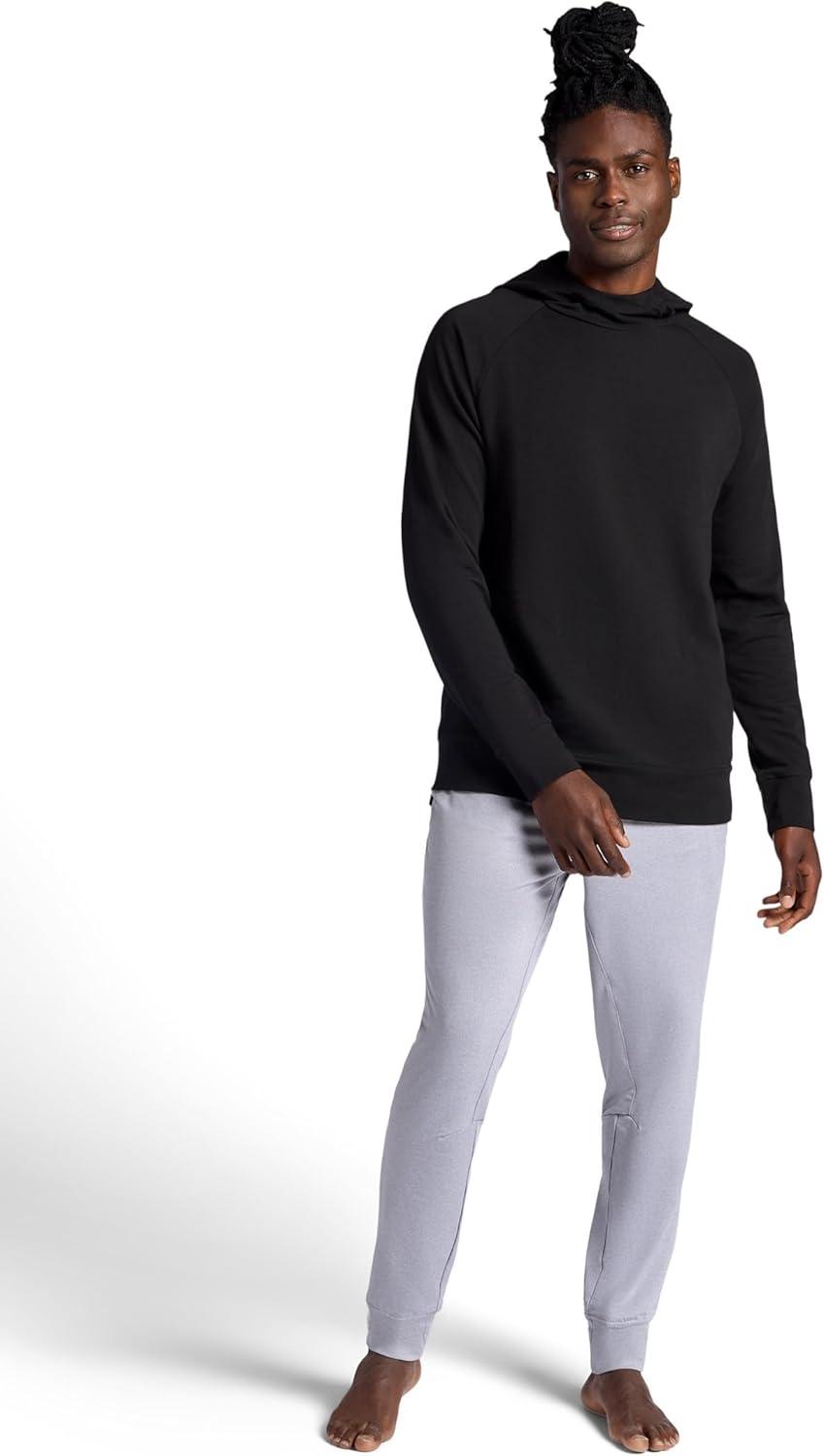 imageGaiam Mens Zen Flex Jogger Standard Fit 30 Inseam Stretch Midweight MaterialSleet Heather