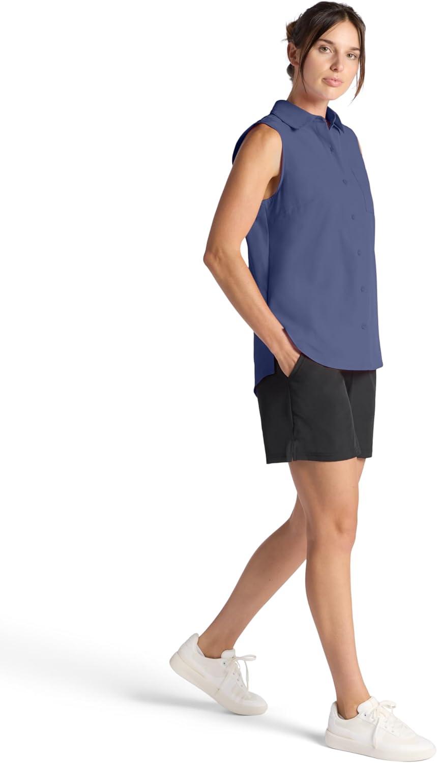 imageGaiam Womens On The Move Woven Tank Top Standard Fit Stretch Lightweight MaterialVelvet Morning