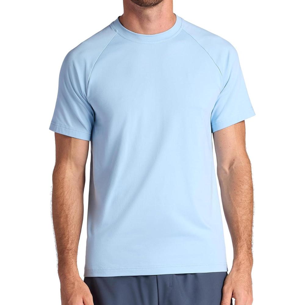 imageGaiam Mens Supine Crewneck Top Relaxed Fit Stretch Midweight MaterialCashmere Blue