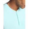 Gaiam Men’s Bliss Balance Short Sleeve Henley Top(Pastel Turq)