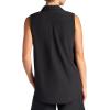 Gaiam Women’s On The Move Woven Tank Top, Standard Fit, Stretch Lightweight Material(Black (Tap Shoe))
