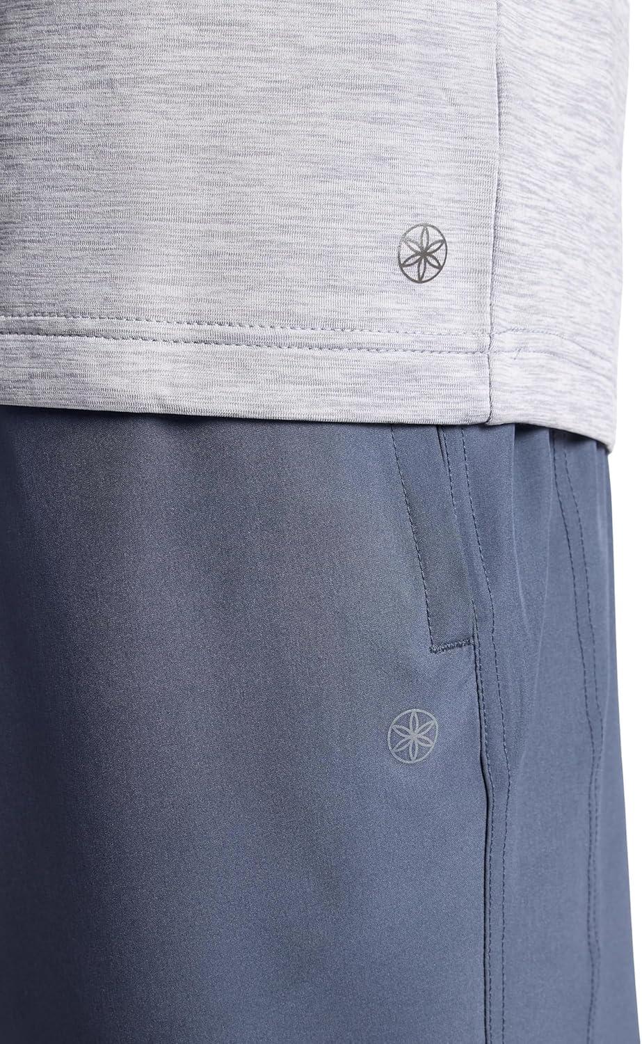 imageGaiam Mens Power Long Sleeve Crewneck Top Standard Fit Stretch Heavyweight Fleece MaterialSleet Heather