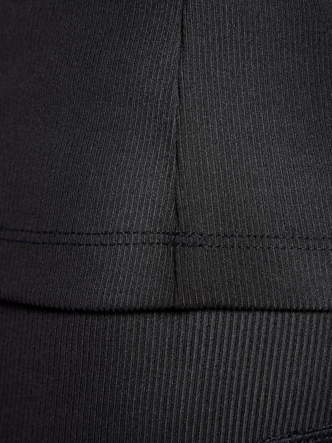 imageGaiam Womens Ribbed Crewneck Tank Top Cropped Fit Stretch Midweight Material MoistureWickingBlack Tap Shoe