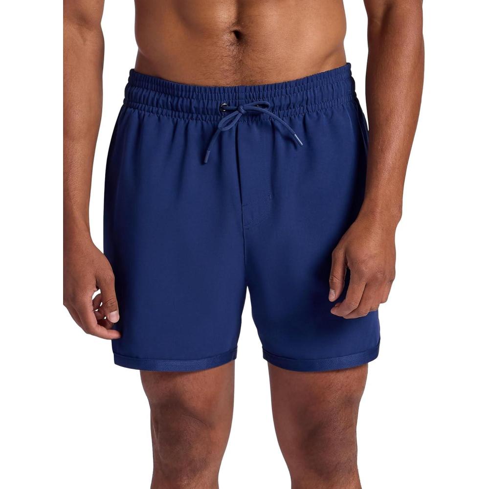 imageGaiam Mens Lunge 5 Short Standard Fit Stretch Lightweight Material MoistureWickingMedieval Blue