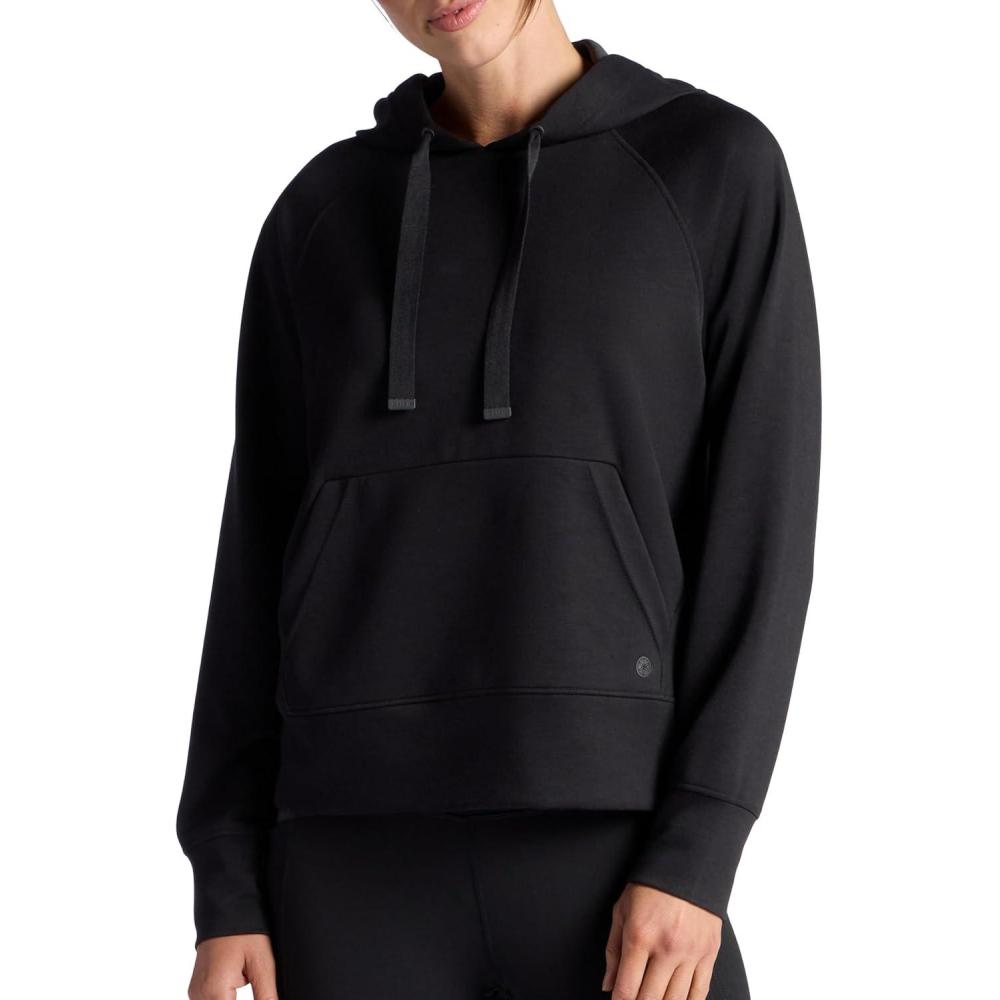 imageGaiam Womens Hudson Hoodie Relaxed Fit Stretch Cool Touch FabricBlack Tap Shoe