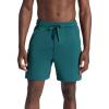 Gaiam Men’s Flow State 7” Short, Relaxed Fit, Stretch Lightweight Material(Deep Teal)