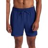 Gaiam Men’s Lunge 5” Short, Standard Fit, Stretch Lightweight Material, Moisture-Wicking(Medieval Blue)