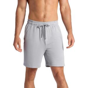 Gaiam Men’s Flow State 7” Short, Relaxed Fit, Stretch Lightweight Material(Sleet)