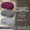Gaiam Meditation Cushion Crescent Zafu Style Yoga Pillow