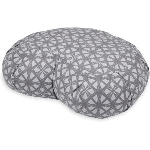 Gaiam Meditation Cushion Crescent Zafu Style Yoga Pillow