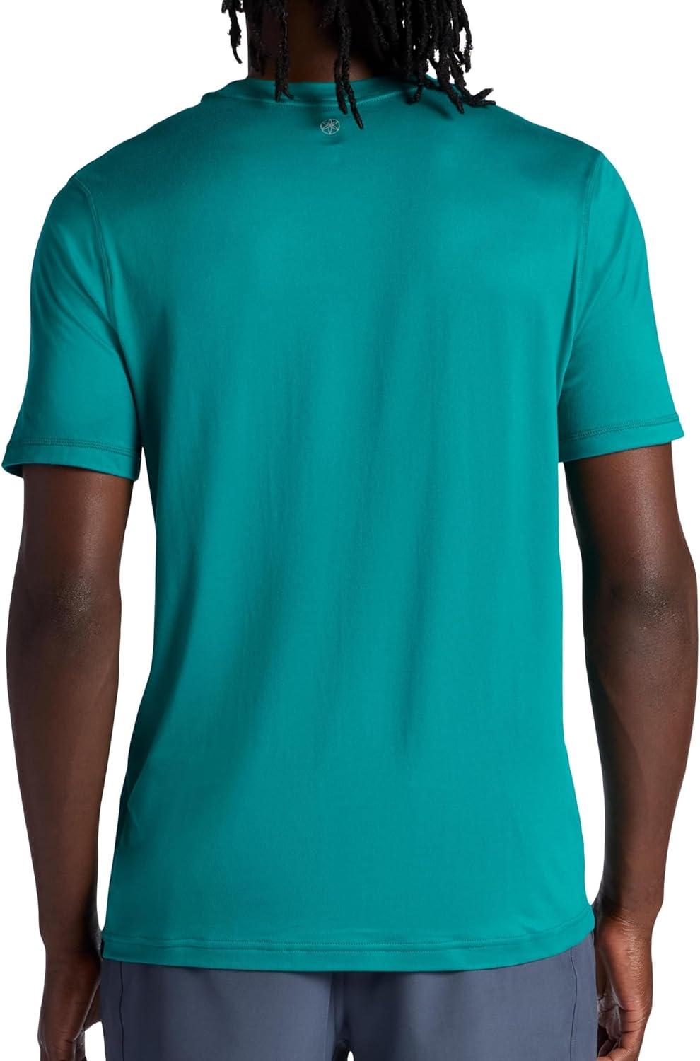 imageGaiam Mens Everyday Basic Crewneck Top Standard Fit Stretch Midweight MaterialQuetzal Green