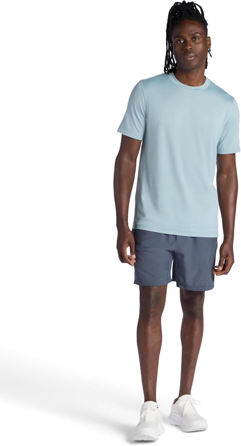 imageGaiam Mens Everyday Basic Crewneck Top Standard Fit Stretch Midweight MaterialSlate