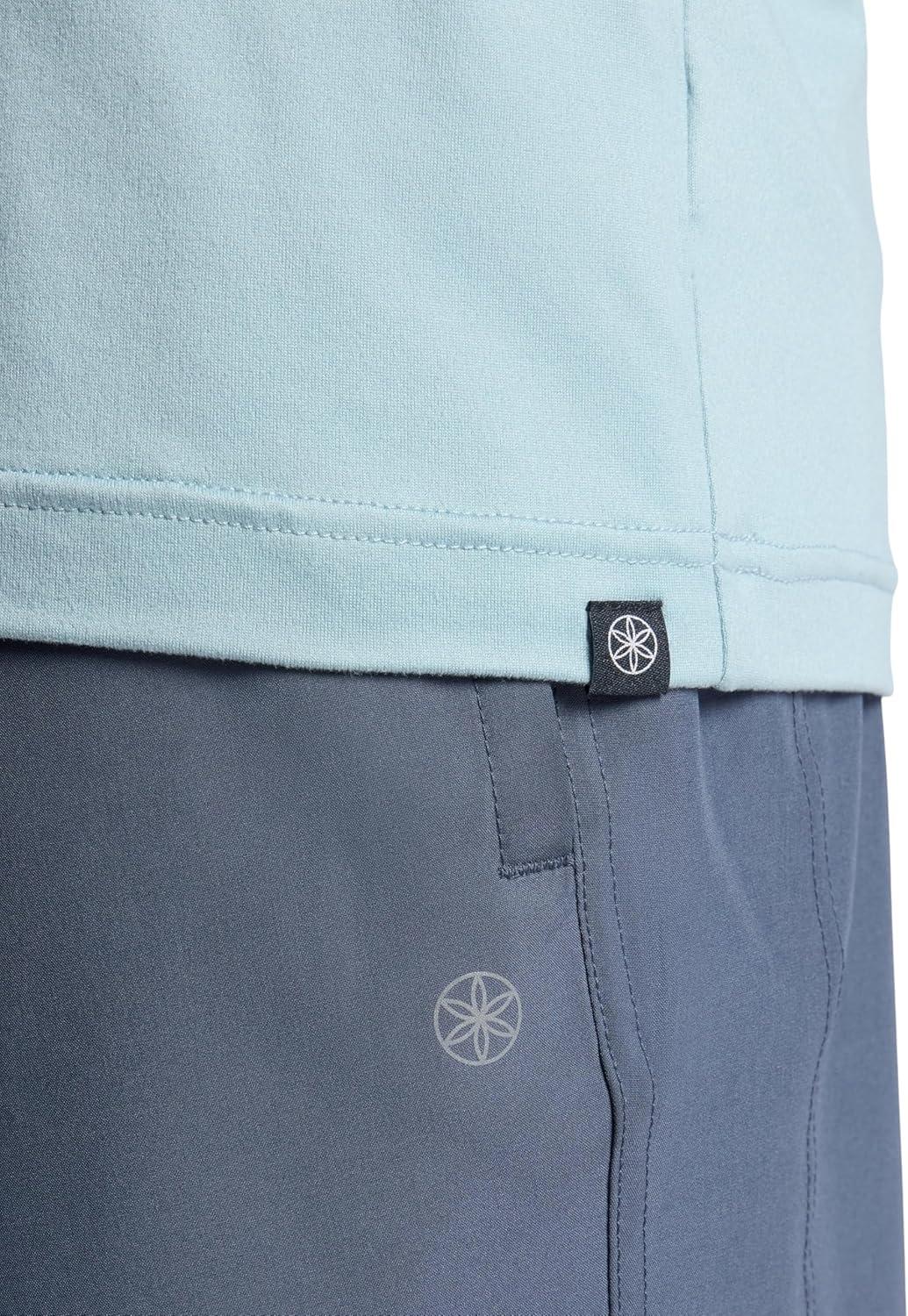 imageGaiam Mens Everyday Basic Crewneck Top Standard Fit Stretch Midweight MaterialSlate