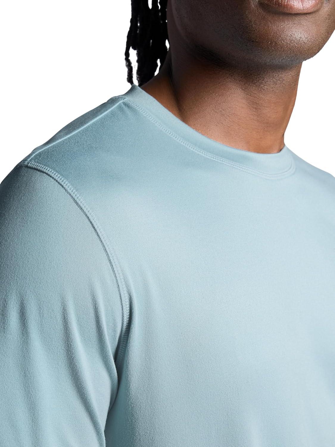 imageGaiam Mens Everyday Basic Crewneck Top Standard Fit Stretch Midweight MaterialSlate
