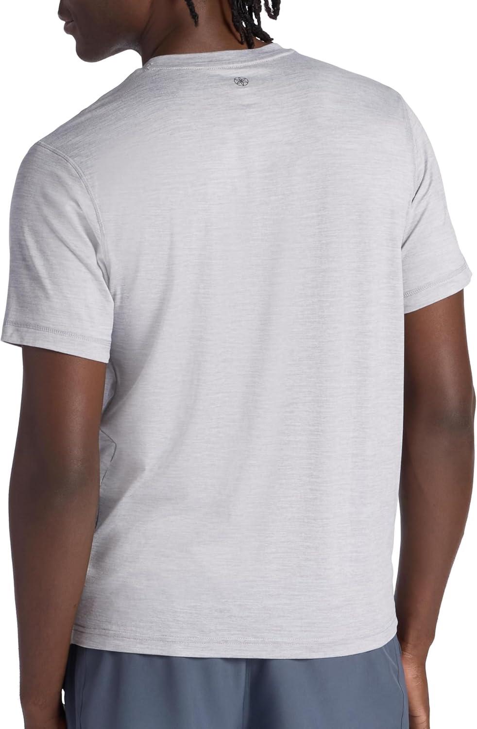 imageGaiam Mens Everyday Basic Crewneck Top Standard Fit Stretch Midweight MaterialSlate Heather