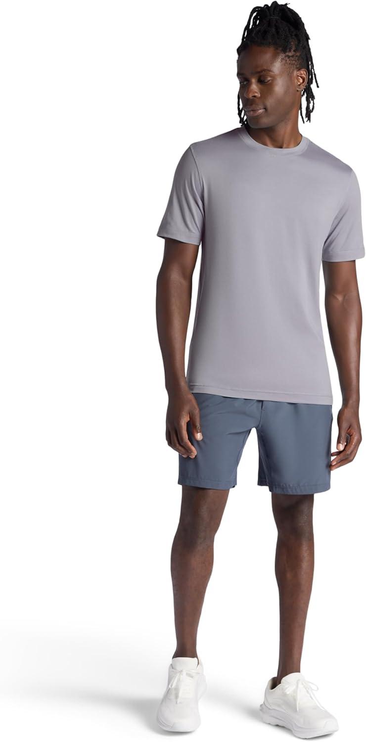 imageGaiam Mens Everyday Basic Crewneck Top Standard Fit Stretch Midweight MaterialSleet