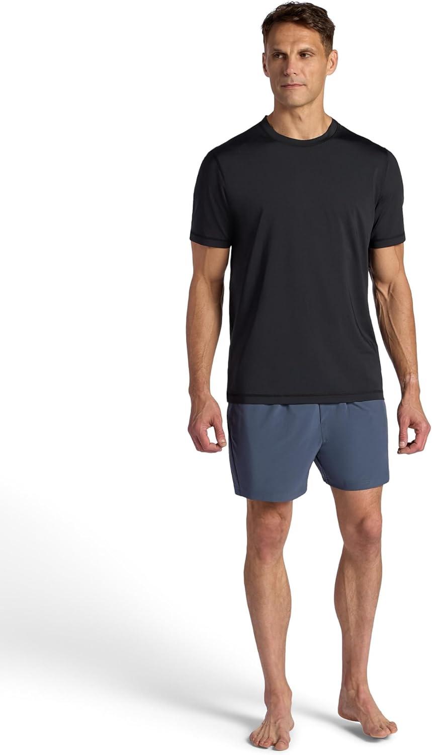 imageGaiam Mens Omtech Short Sleeve Crewneck TShirt Standard Fit Stretch Lightweight Performance MaterialBlack