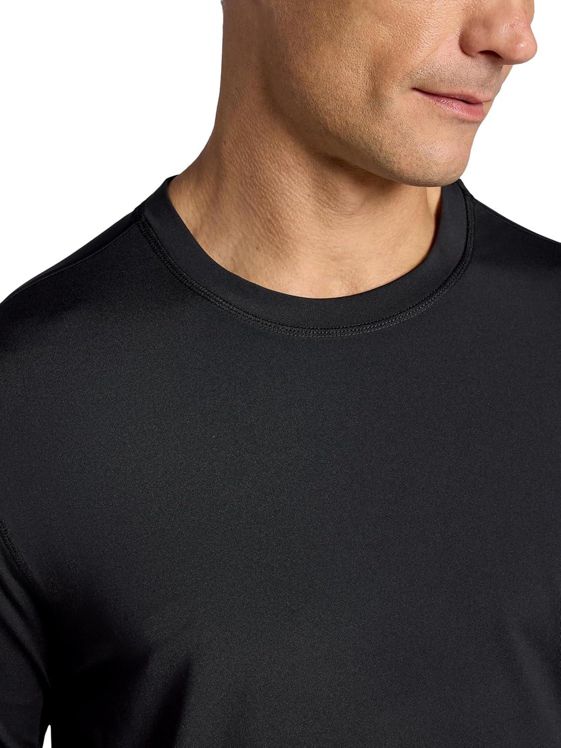 imageGaiam Mens Omtech Short Sleeve Crewneck TShirt Standard Fit Stretch Lightweight Performance MaterialBlack