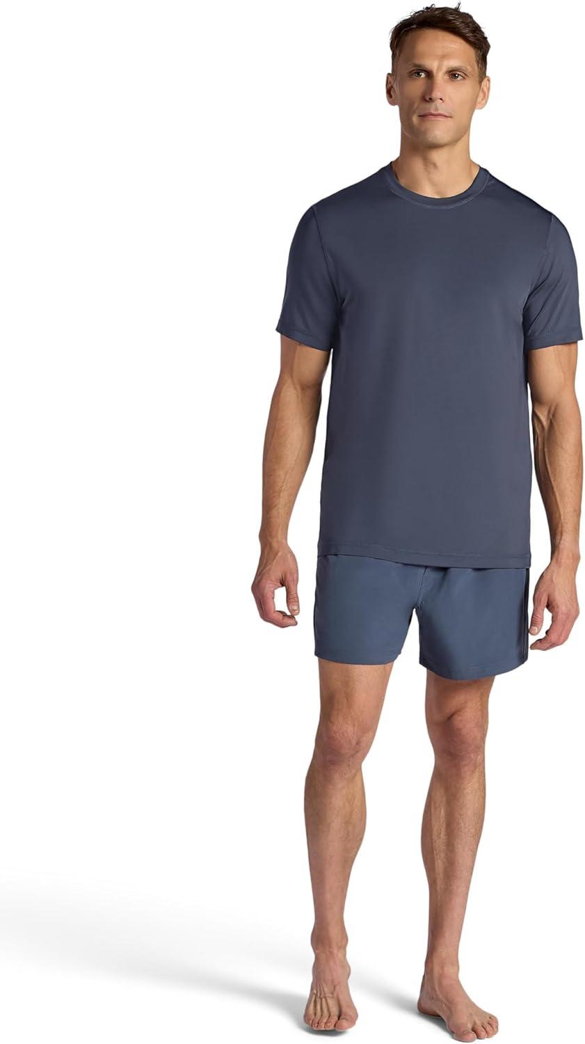 imageGaiam Mens Omtech Short Sleeve Crewneck TShirt Standard Fit Stretch Lightweight Performance MaterialCool Grey