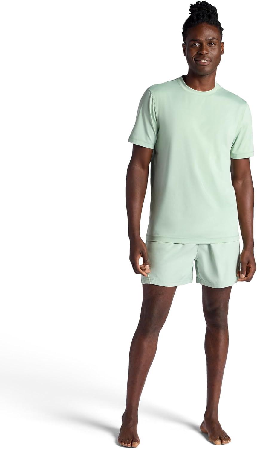 imageGaiam Mens Omtech Short Sleeve Crewneck TShirt Standard Fit Stretch Lightweight Performance MaterialDusty Green