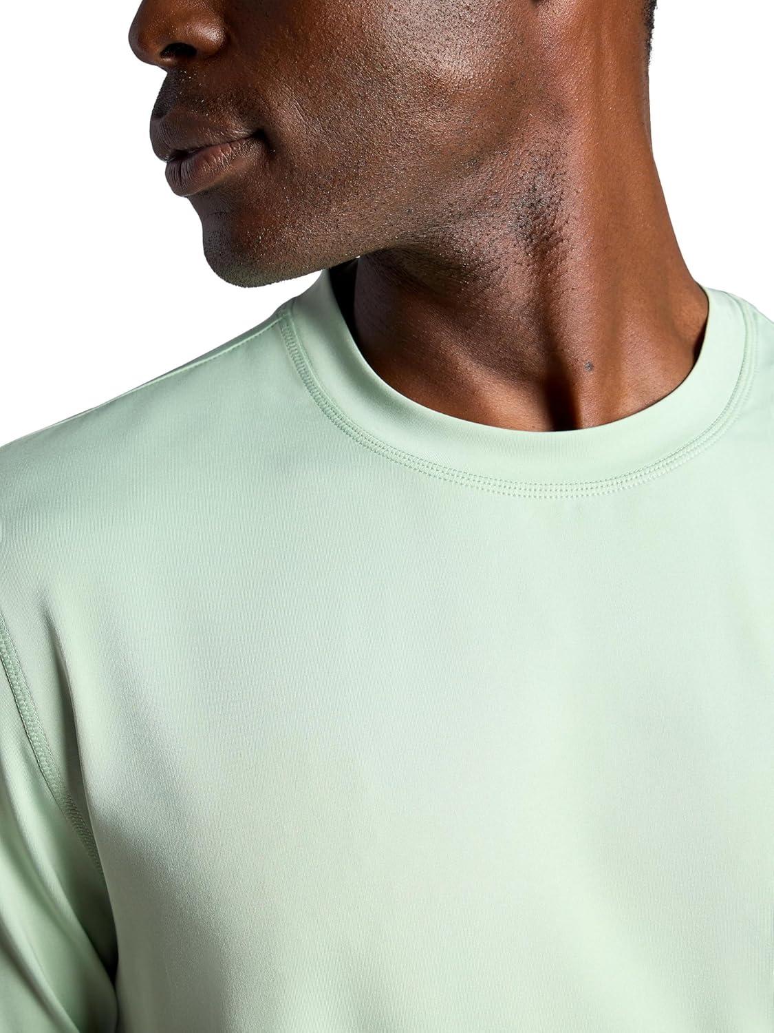 imageGaiam Mens Omtech Short Sleeve Crewneck TShirt Standard Fit Stretch Lightweight Performance MaterialDusty Green