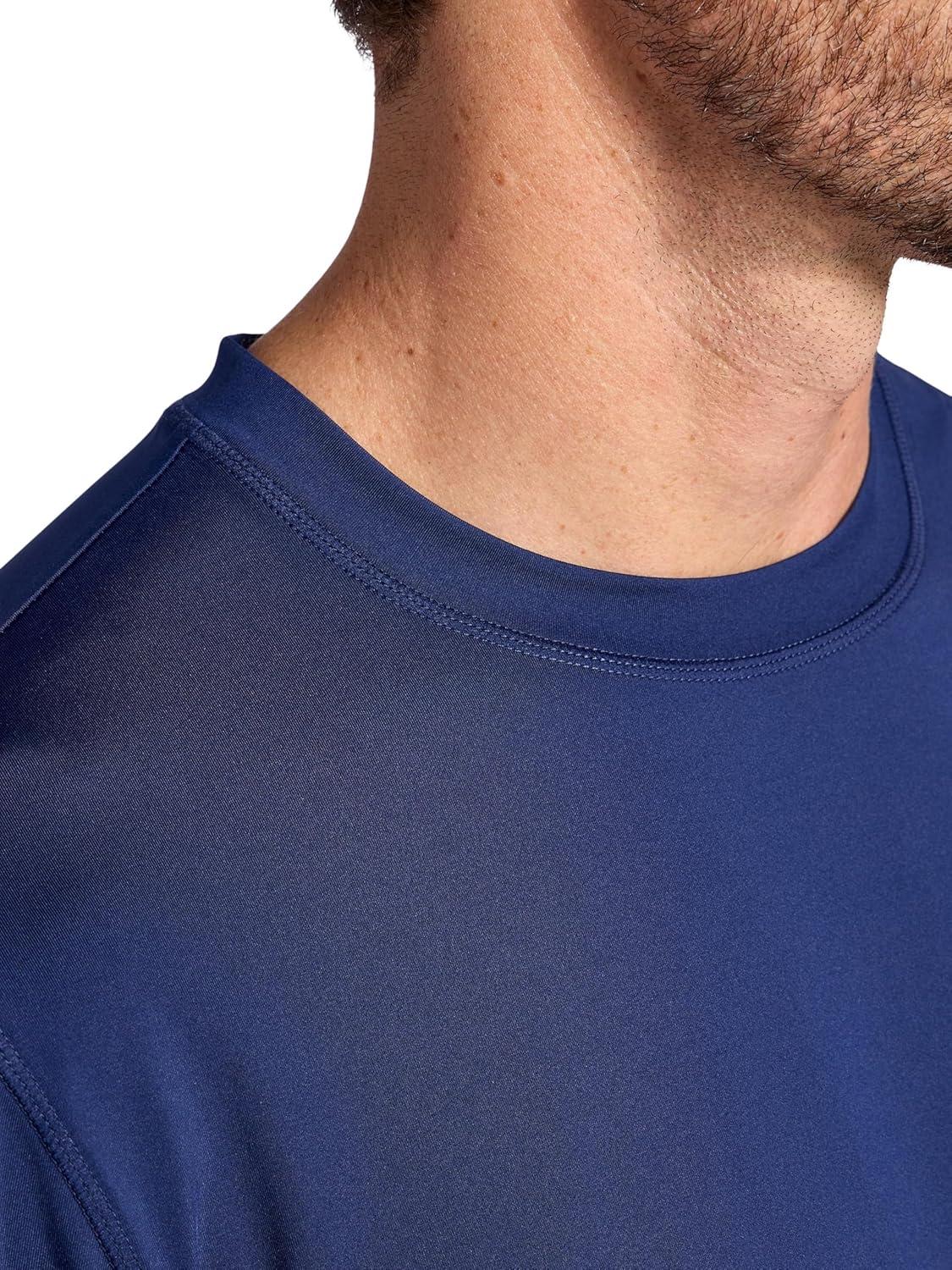 imageGaiam Mens Omtech Short Sleeve Crewneck TShirt Standard Fit Stretch Lightweight Performance MaterialMedieval Blue