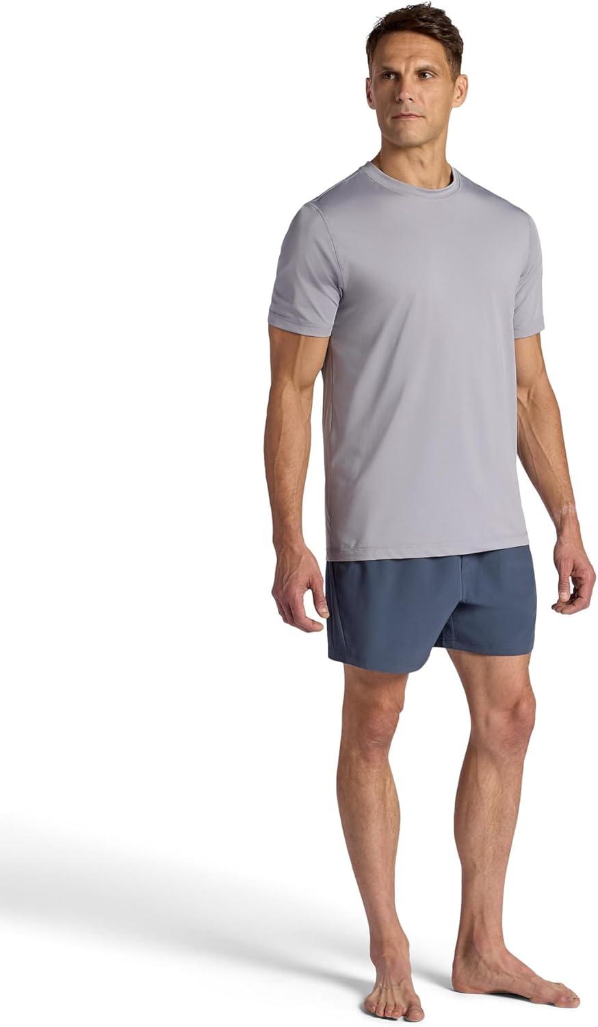 imageGaiam Mens Omtech Short Sleeve Crewneck TShirt Standard Fit Stretch Lightweight Performance MaterialSleet