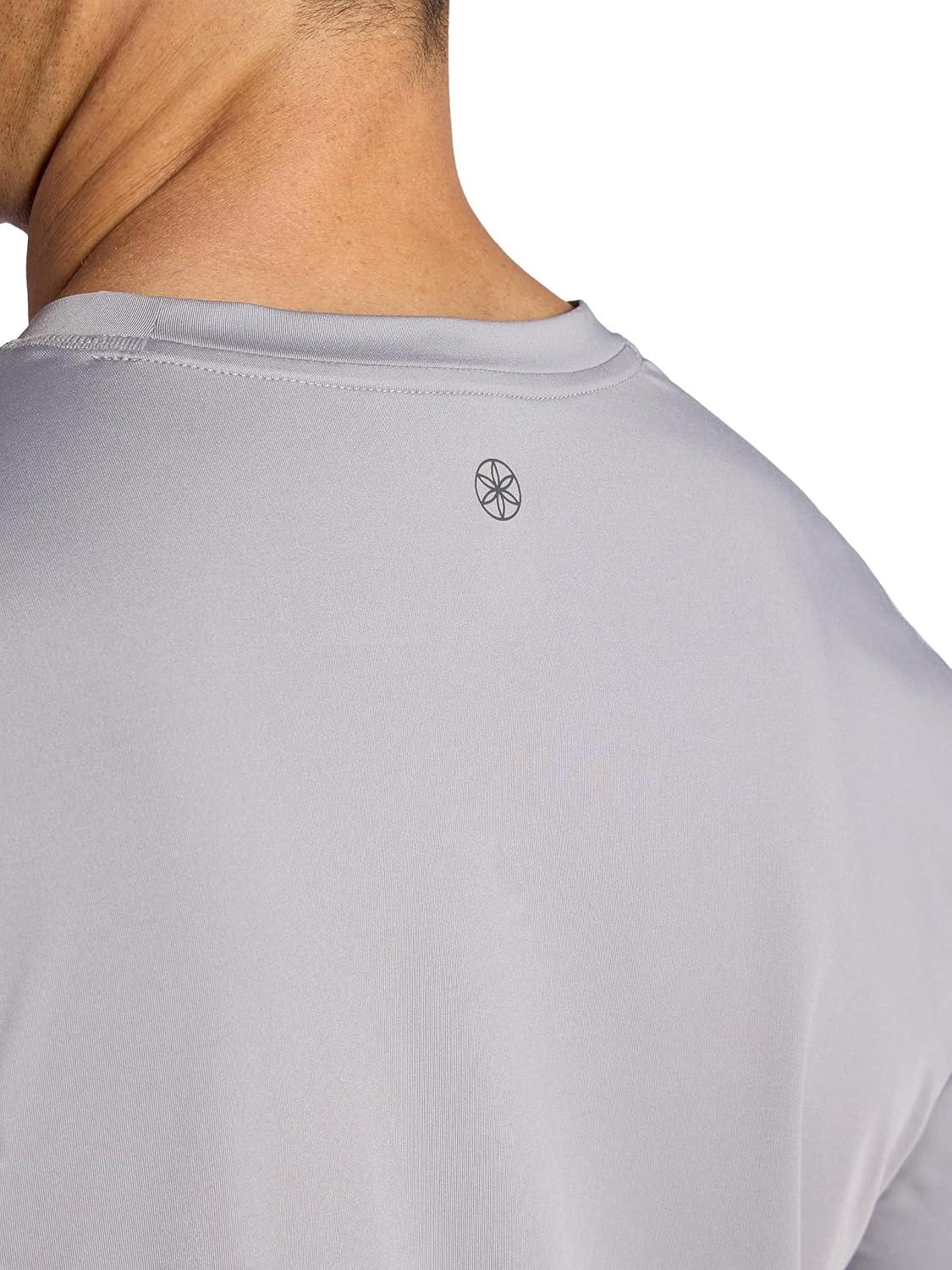 imageGaiam Mens Omtech Short Sleeve Crewneck TShirt Standard Fit Stretch Lightweight Performance MaterialSleet