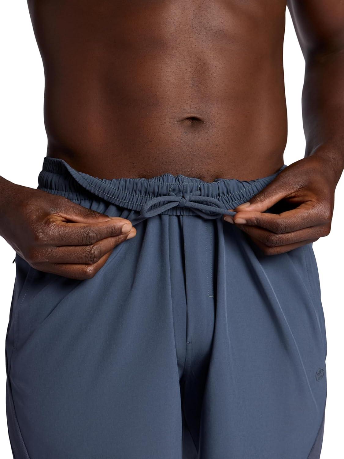 imageGaiam Mens Veda Short Standard Fit Stretch Lightweight Material MoistureWickingCool Grey 5 Inseam